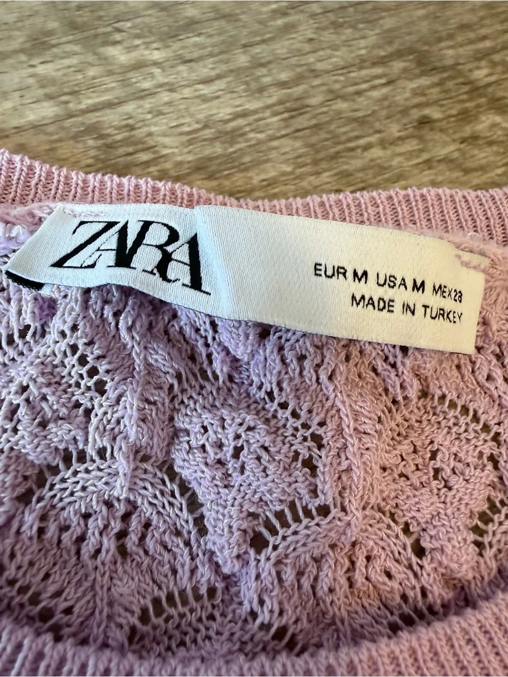 Women's Lace Stretchy Knit Long-Sleeve Crop Length Top - Dusty Rose